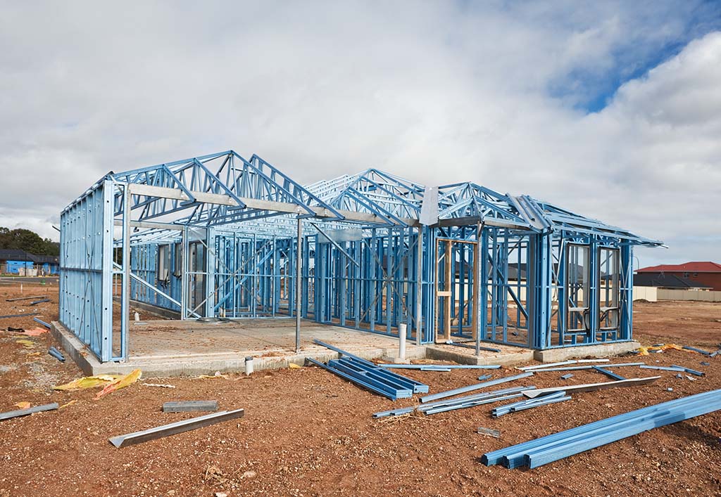 construção em steel frame